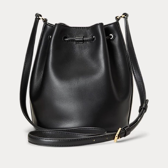 Ralph Lauren Leather Medium Andie Drawstring Bag - Picture 2 of 4